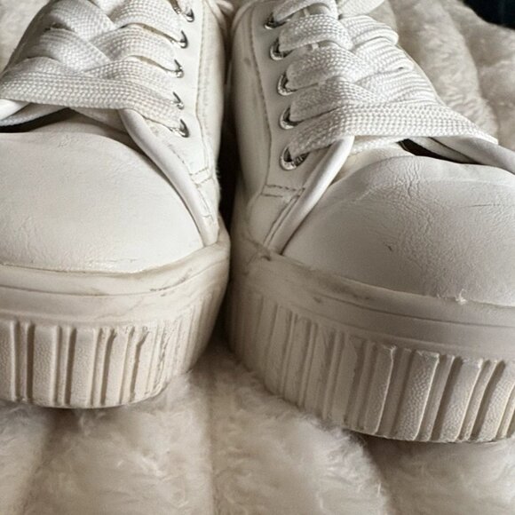 Michael Kors Summer Aline sneakers in white faux-leather girl's size 11 - Picture 5 of 7